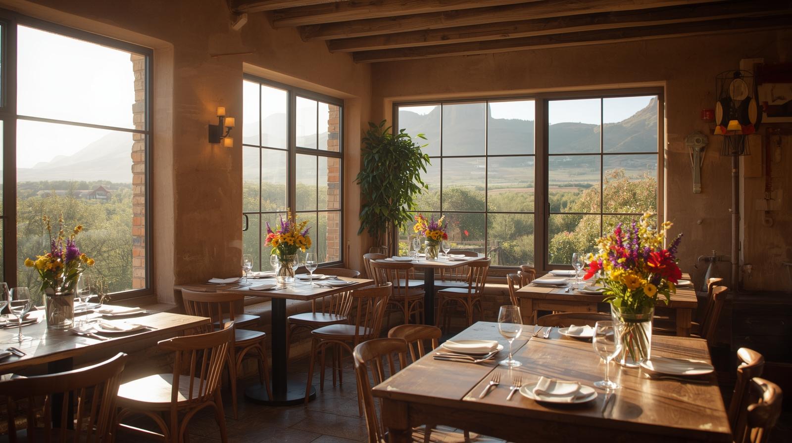 interieur of a restaurant in paarl